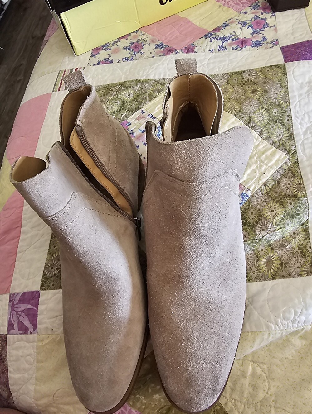Taupe Suede Ankle Boots